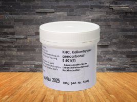 Kaliumhydrogencarbonat (Kaliumbicarbonat, Pottasche) - 100g-Dose