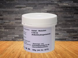 Weinstein, Kaliumtartrat einbasig, Kaliumhydrogentartrat, Monokaliumsalz der L-2,3-Dihydroxybutandicarbonsäure - 100g-Dose
